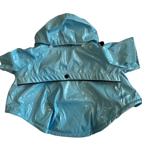 Pet Life Baby Blue PVC Waterproof Adjustable Pet Raincoat Size Medium NWT - Picture 6 of 12